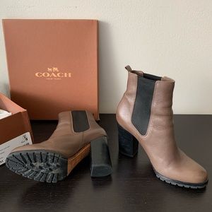 Coach Odelle Sydney Leather Ankle Boot